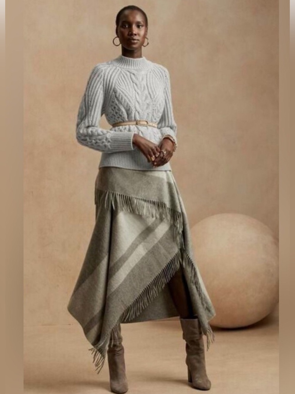 Banana Republic Luxury Cashmere Cable Knit Sweater